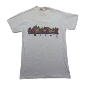 Vintage 80s Boston Massachusetts T Shirt Mens Small / XS